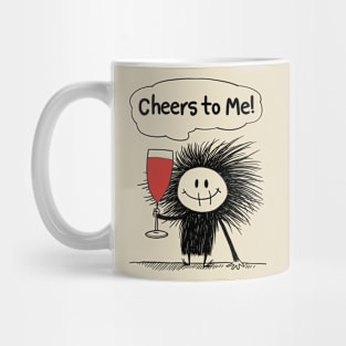 Cheers to Me!: Monster Celebrates Solo with Bubbly Whimsy Mug